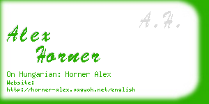 alex horner business card